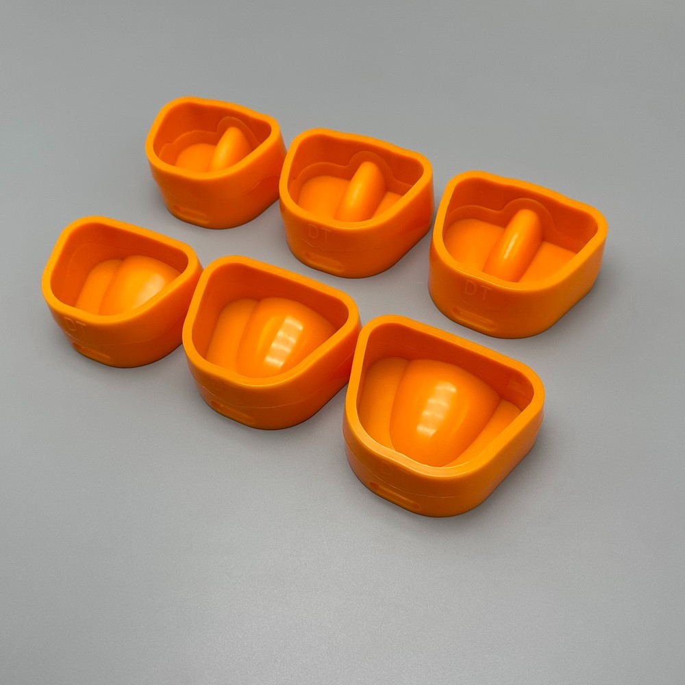 6pcs set Silicone Dental Lab Plaster Model Former Denture Surround Holding Tray