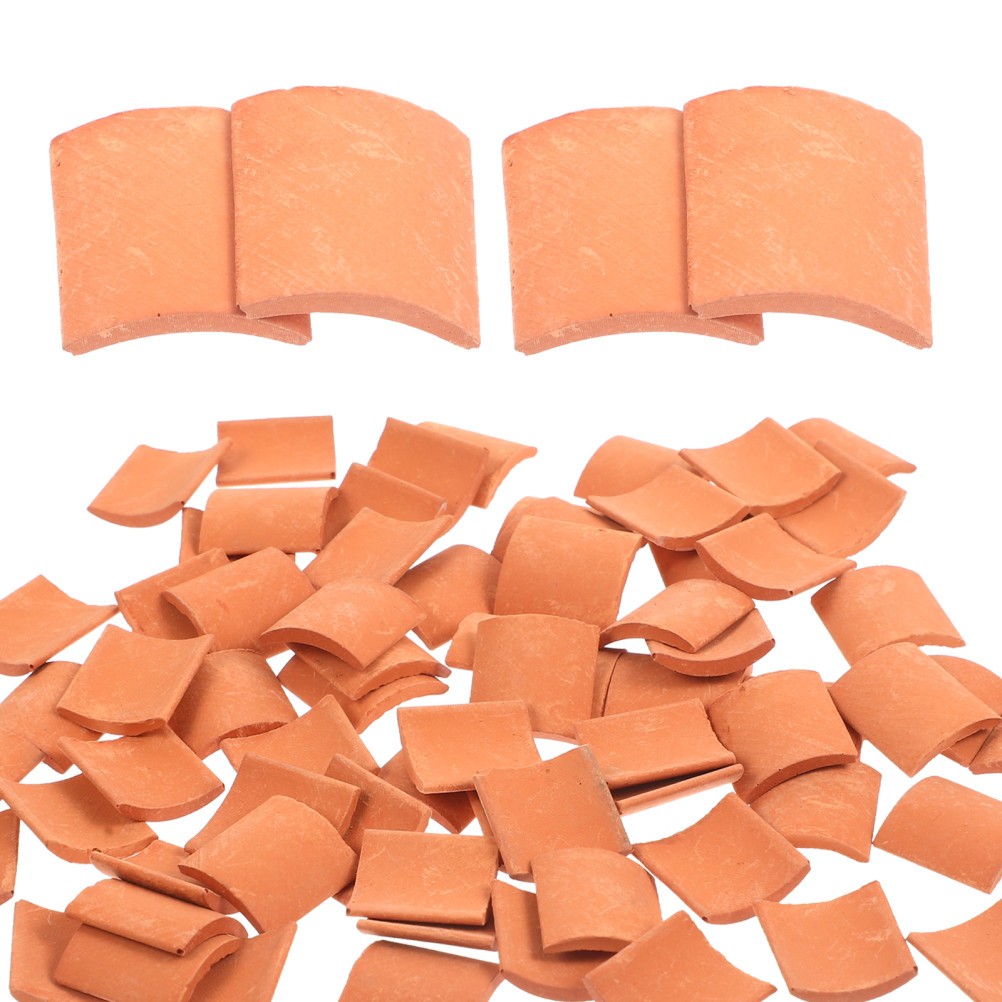 80 Pcs Dollhouse Flooring 1 12 Scale Micro Landscape Roof Tiles