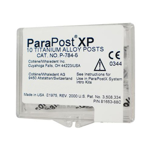 Coltene Whaledent P784-6 ParaPost XP Titanum Alloy Post .060″ Black 10/Pk