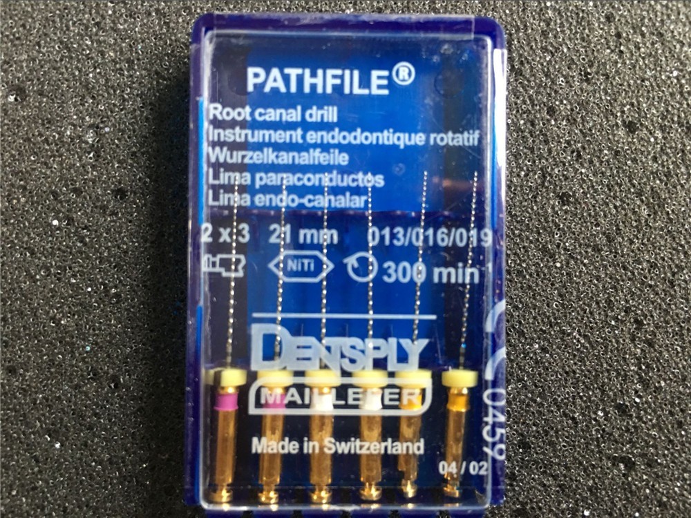 Dentsply Pathfile Root Canal Rotary Dental Files 1 x 6 File Pack Assorted 21mm