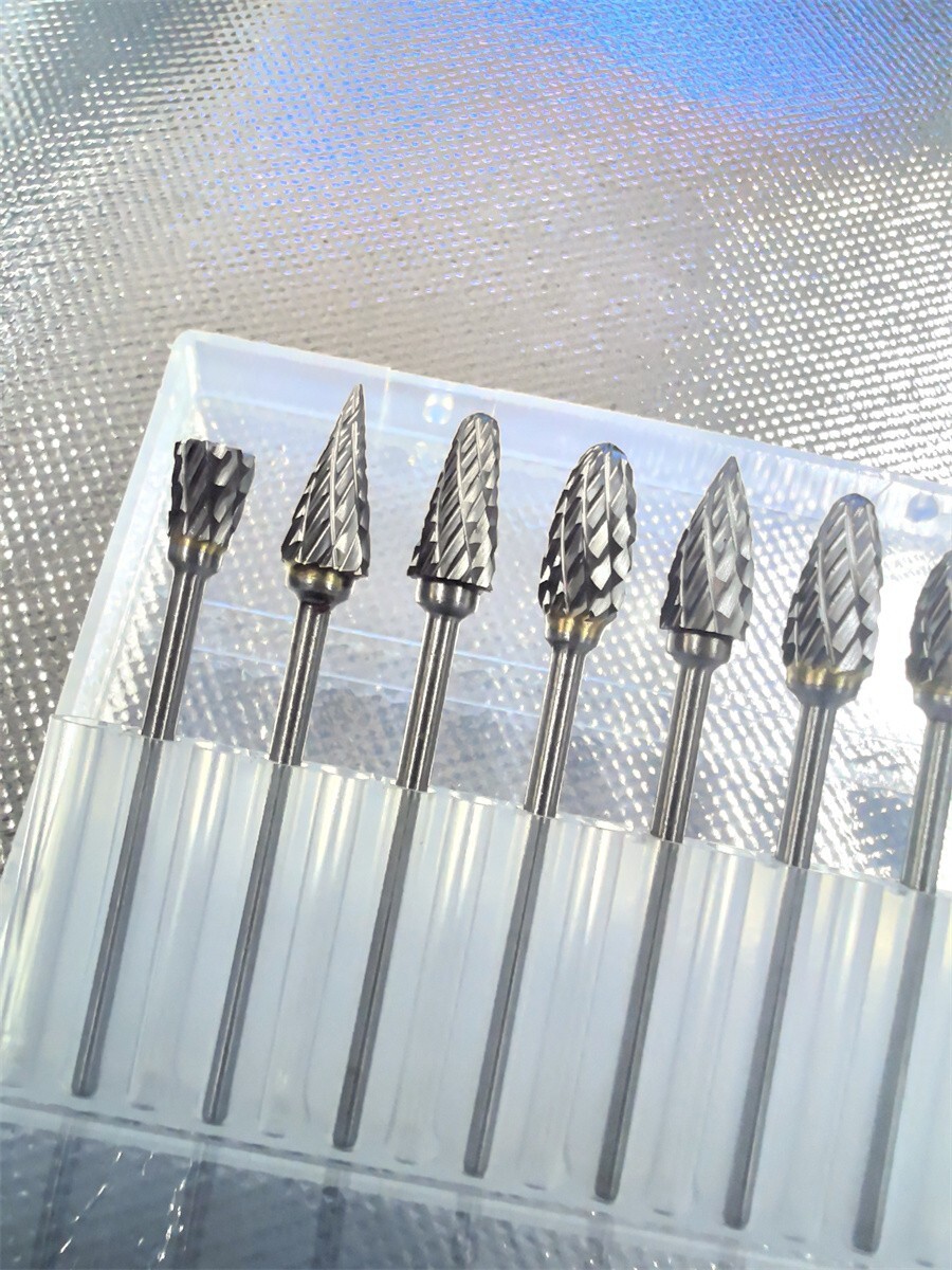 10 Pcs Dental Lab Polishing Bur Drills Tungsten Steel Carbide Burs Burrs 2.35MM