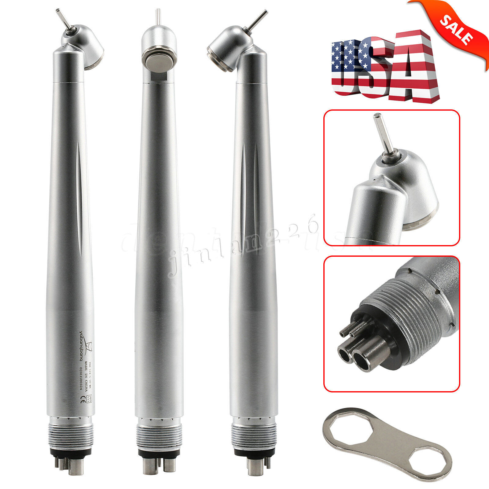 Dental 45 Degree Surgical High Speed Handpiece Push Button 4Hole yabangbang WCA4