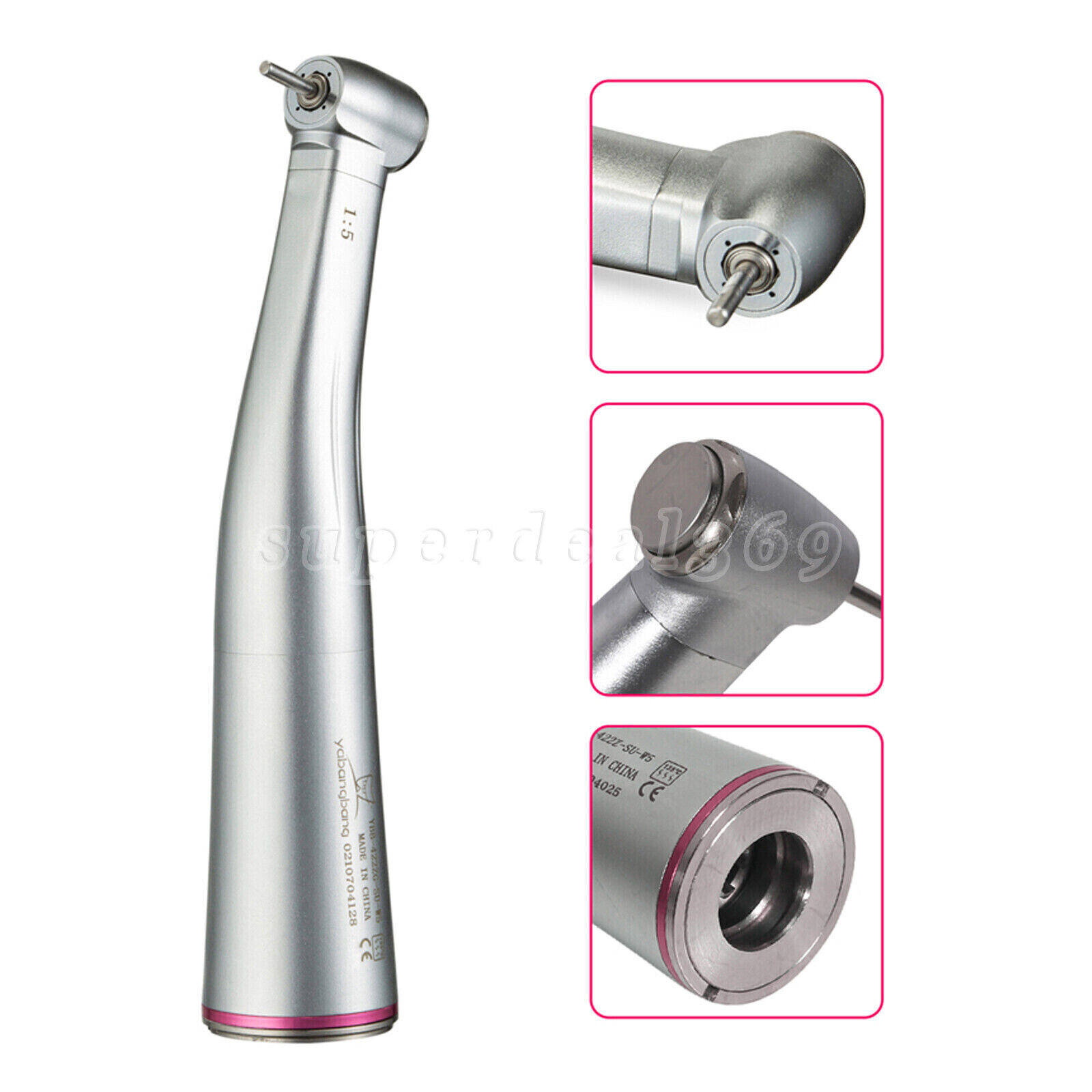 LED Light 1:5 Increasing Dental Contra Angle Handpiece for NSK Electric Motor SA
