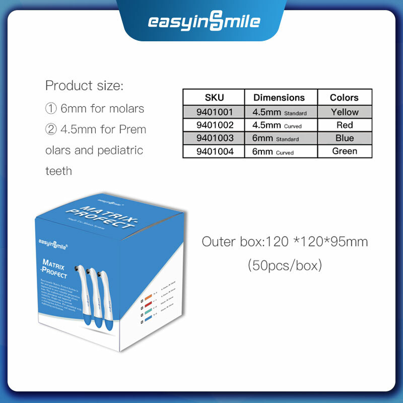 10Pcs Easyinsmile Dental Pro Matrix Band Ring Adjustable Matrices Standard 4.5mm