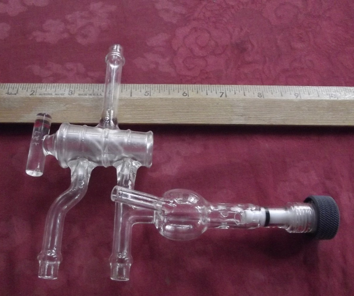 ACE Glass 8766-30 Firestone Rapid Purge needle valve stopcock