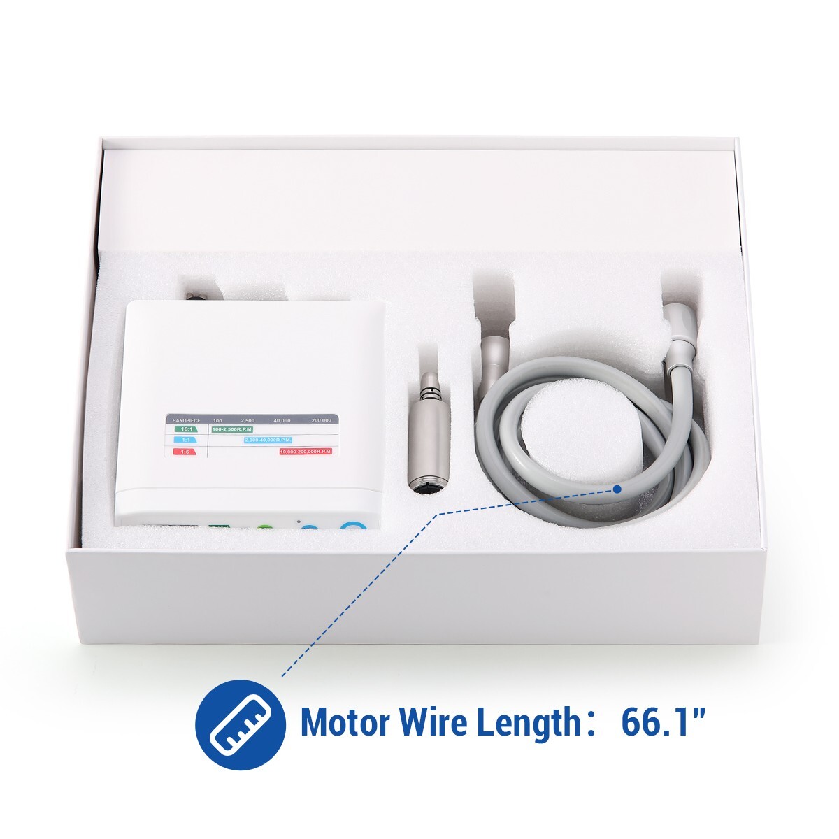 Micromotor LED eléctrico sin cepillo dental spray interno tipo E 3.4Ncm USA