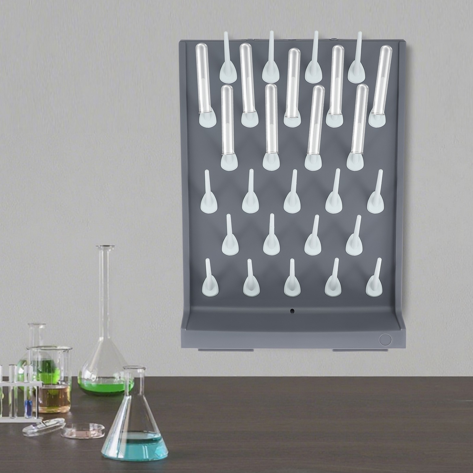 27 Pegs Durable 2*Laboratory Drying Rack PP Material Anti-corrosive 55*40*12cm