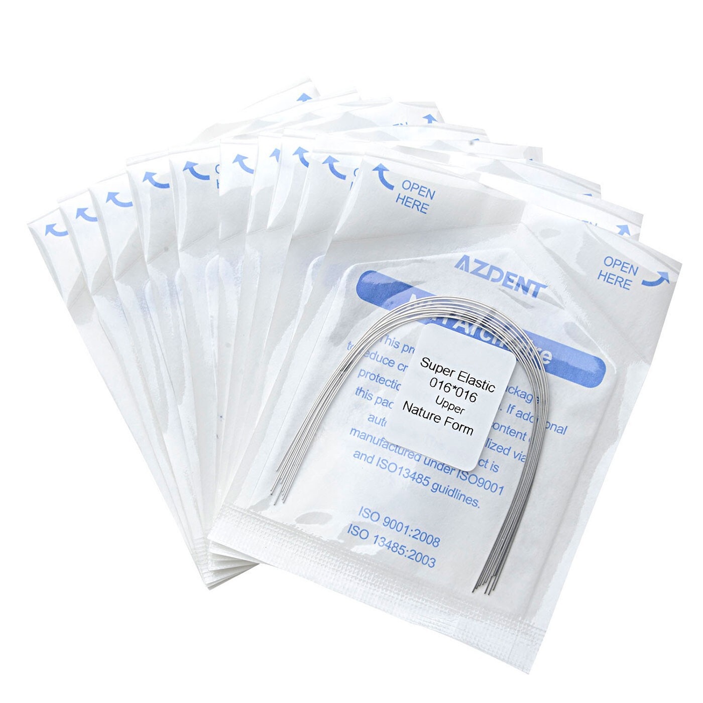 AZDENT Dental Ortho Arch Wires Niti Super Elastic Rectangular Natural Form