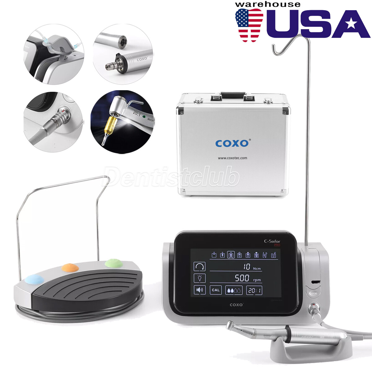 COXO Dental Surgical Implant Motor System /C-PUMA Endo /Electric Motor Multi-use