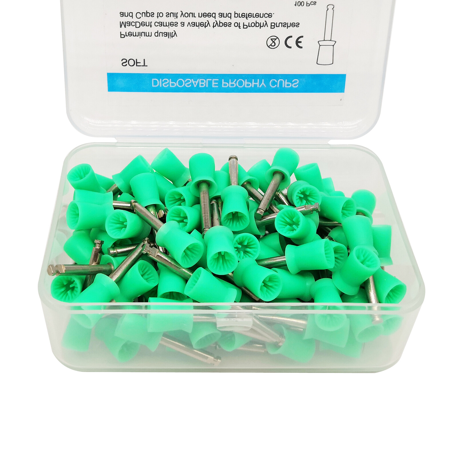 100Pcs Dental Polishing Cups Prophy Cup Rubber Latch Type DMXDENT