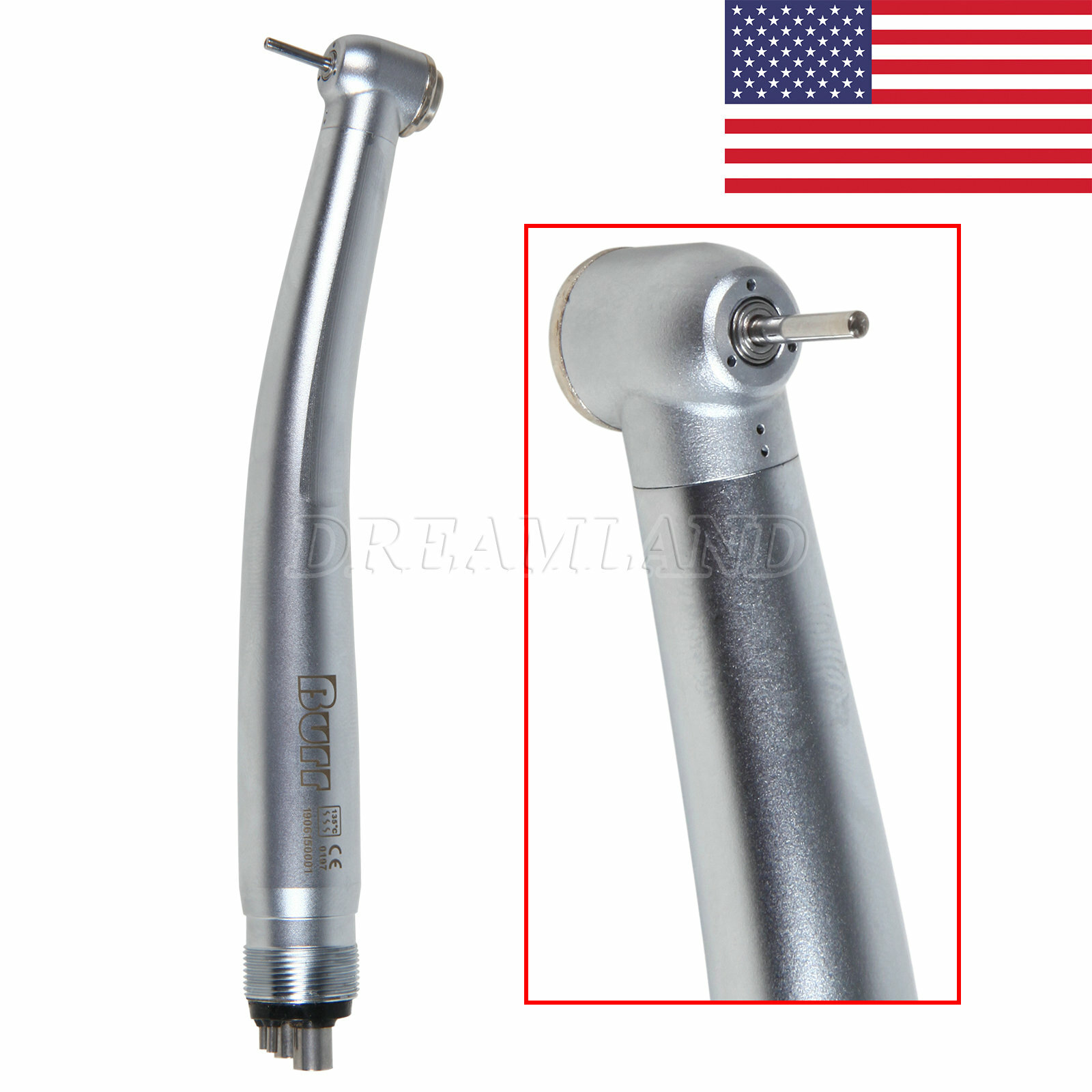 Push Dental High Speed Handpiece 4Hole Air Turbine Clean Head fit NSK