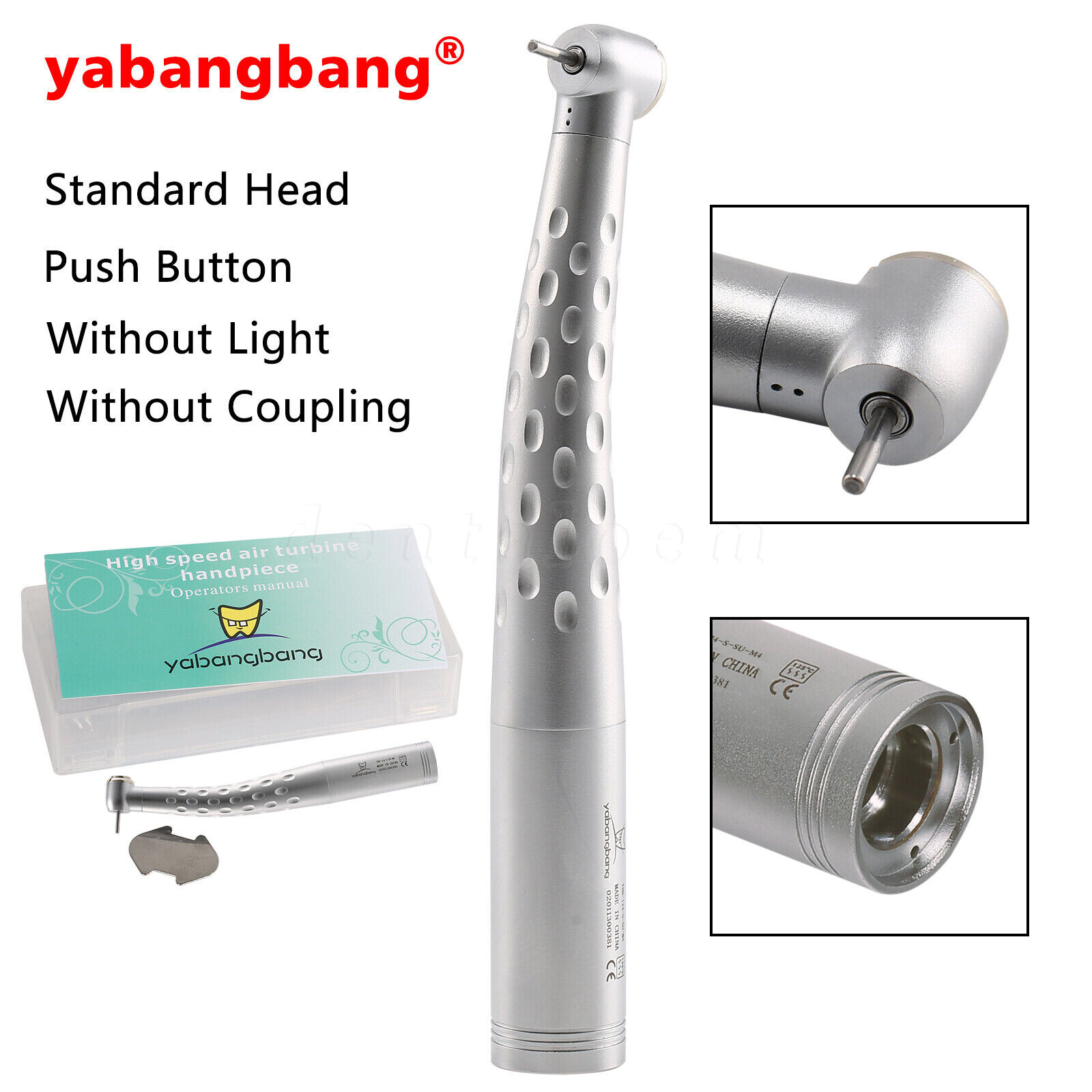 Dental High Speed Handpiece Push Button Turbine GB4 4 Holes /Rotor Fit KaV