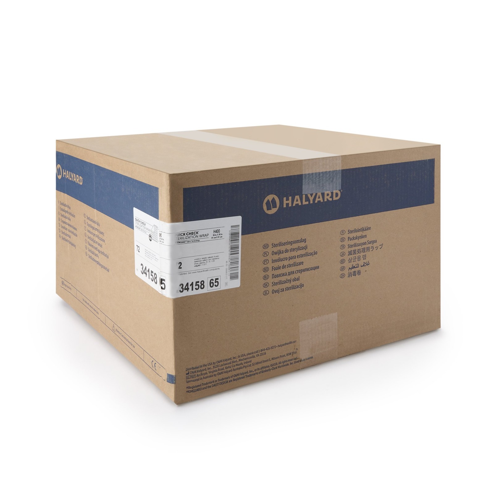 QUICK CHECK* H400 Sterilization Wrap Dual Layer White Blue 36X36″ 72 Ct