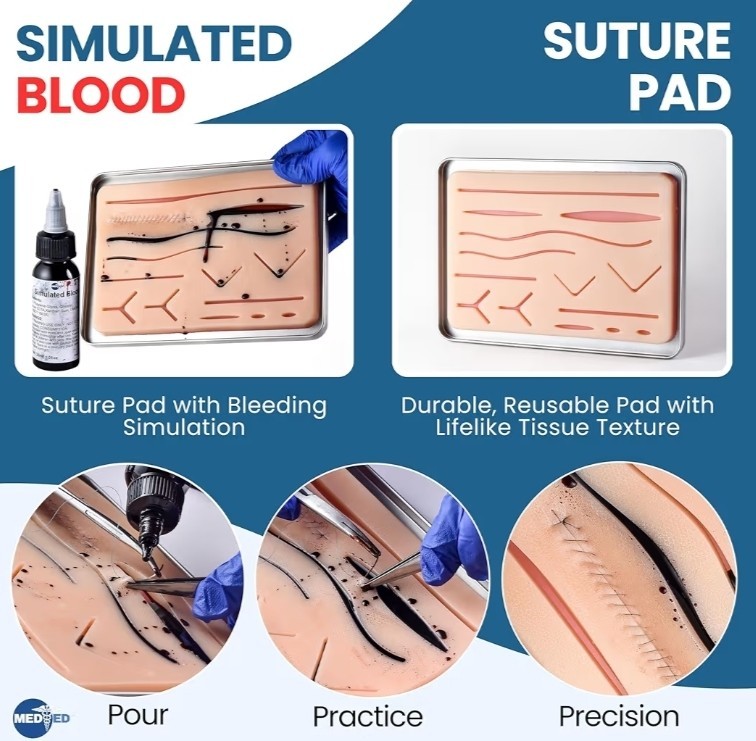 Realistic Complete Suture Practice Kit (35 Pieces) for Medical/Vet Student NEW