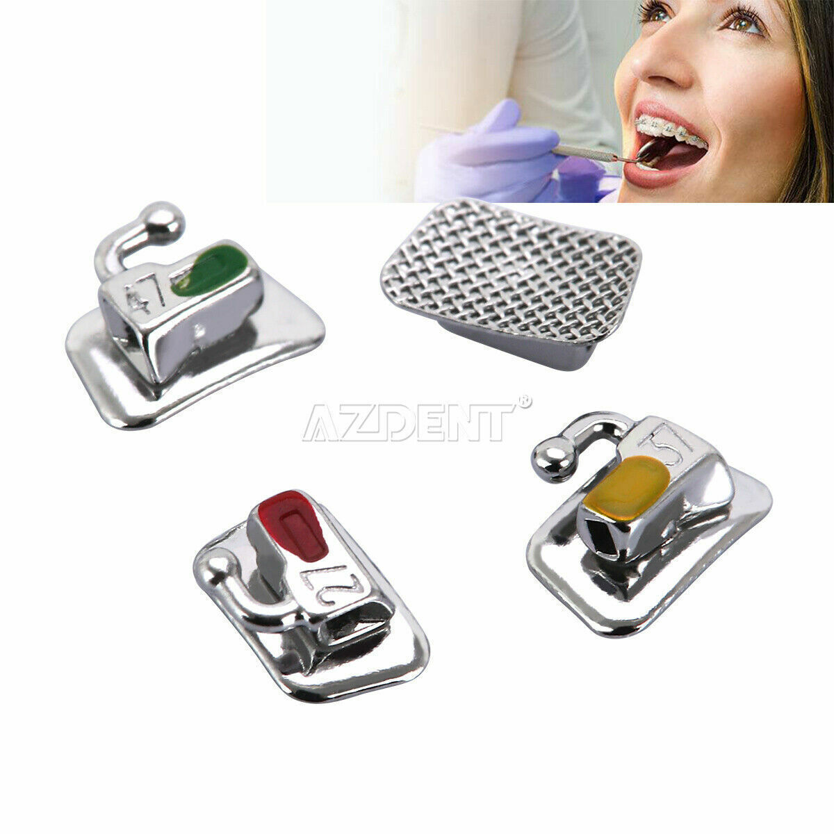 AZDENT Ortodoncia dental MINI Brackets/Tubos bucales Roth MBT 022 018/Ortho Wax