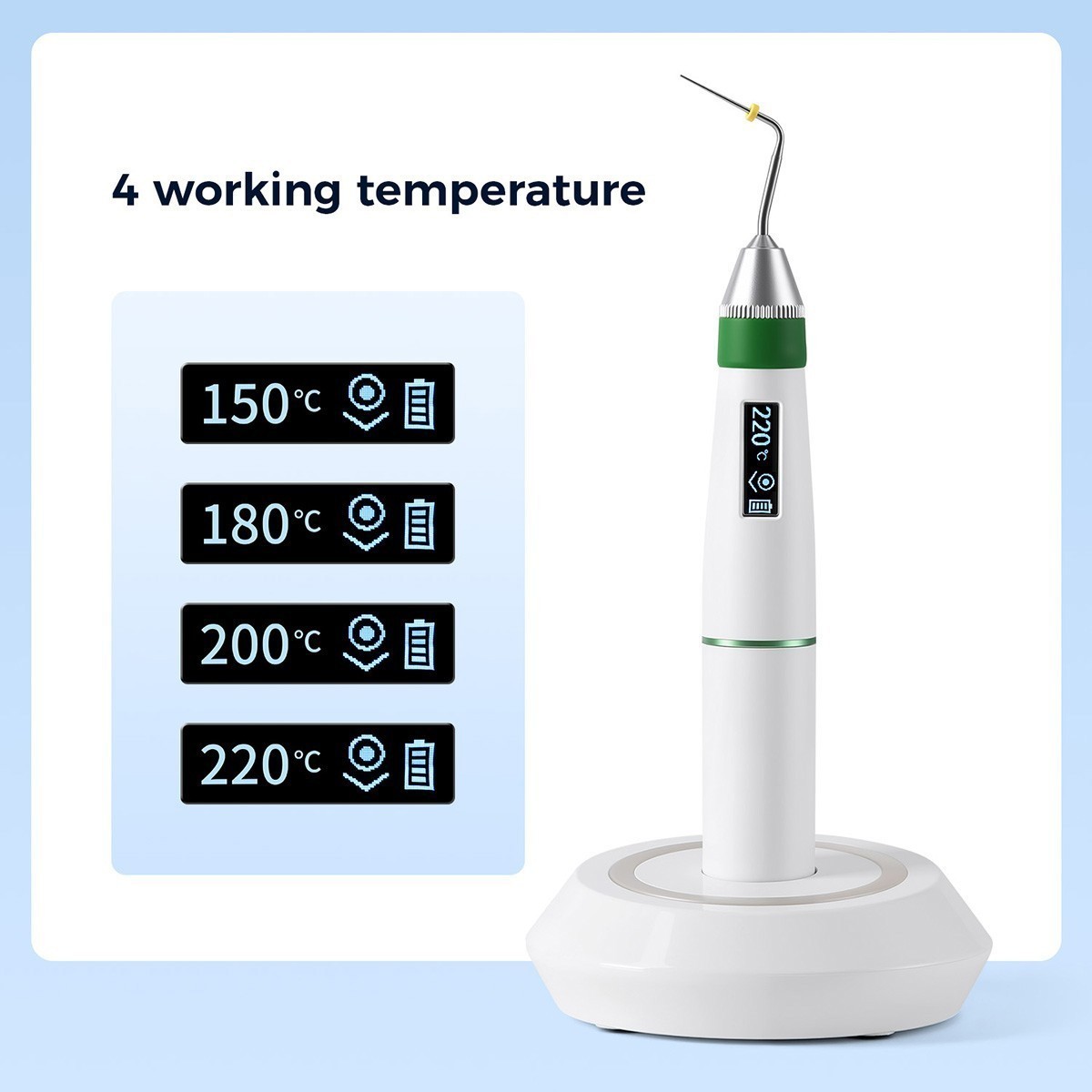 Dental Cordless Obturation Pen Endo Gutta Percha System Heated Pen /Heated Tips