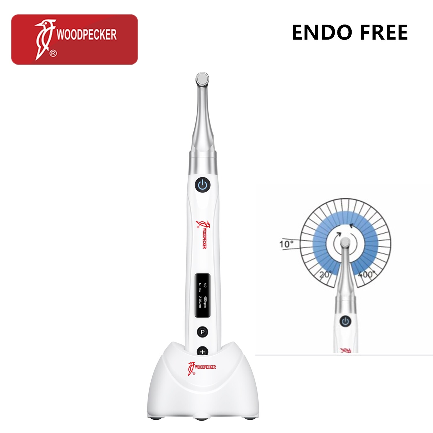 Woodpecker ENDO FREE Reciprocating Dental Brushless Endo Motor 6:1 Contra Angle