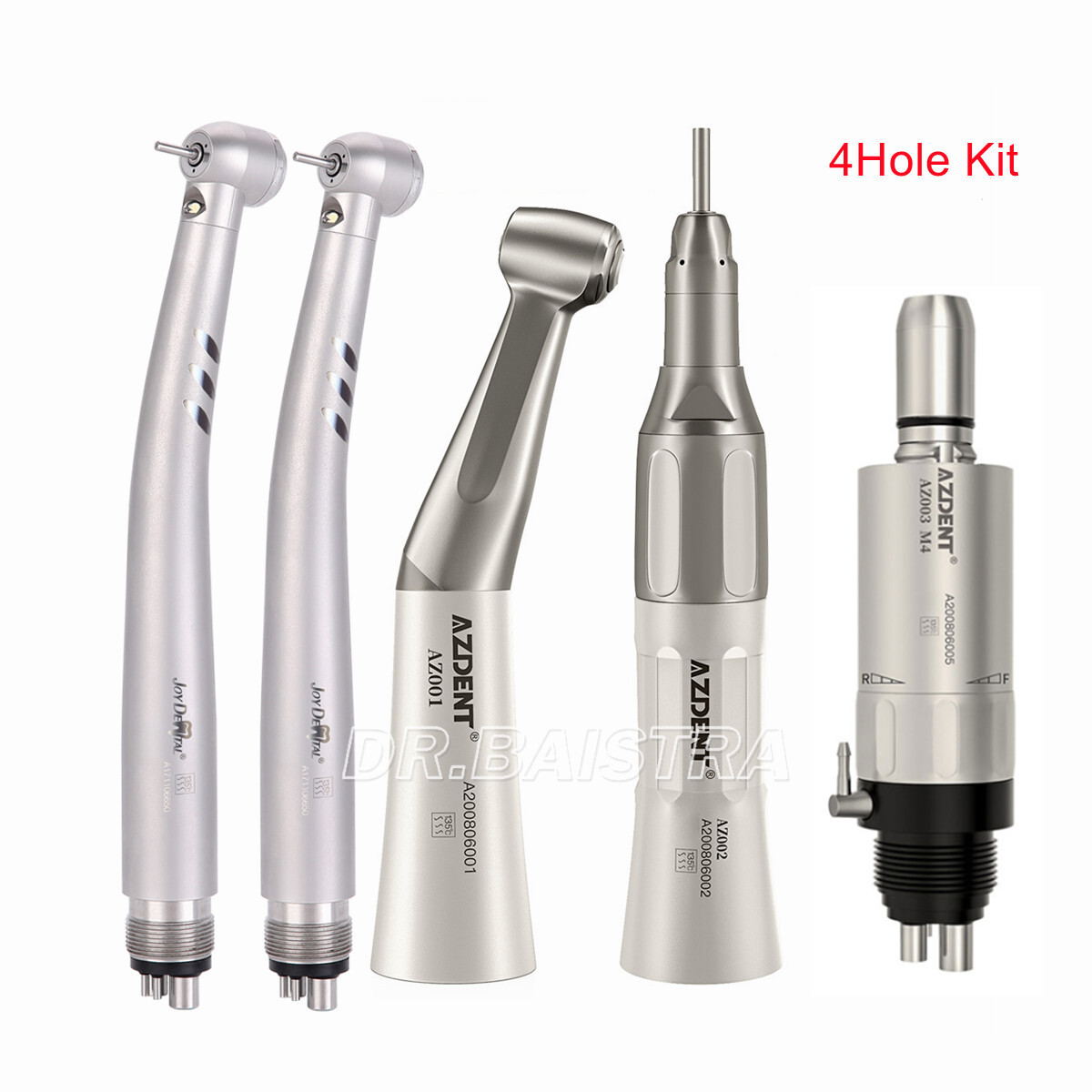 AZDENT Dental E-generator LED High Speed/Slow Low Speed Handpiece Kit 4H/2H