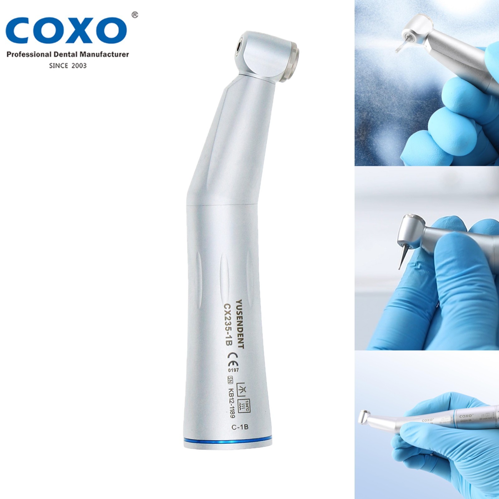 COXO CX235-1B Low Speed Handpiece 1:1 Inner Channel Contra Angle NSK S-Max M25L