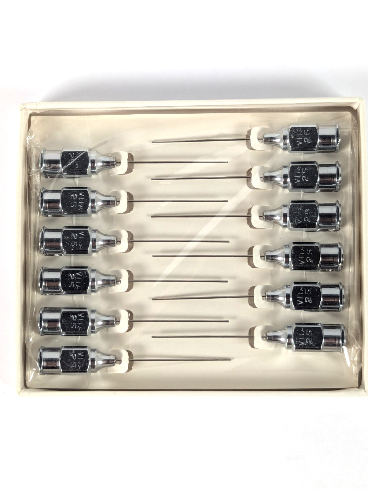 Lot (12) Vita 25 Gauge 1″ Vita Probe Point Stainless Steel Reusable Needles