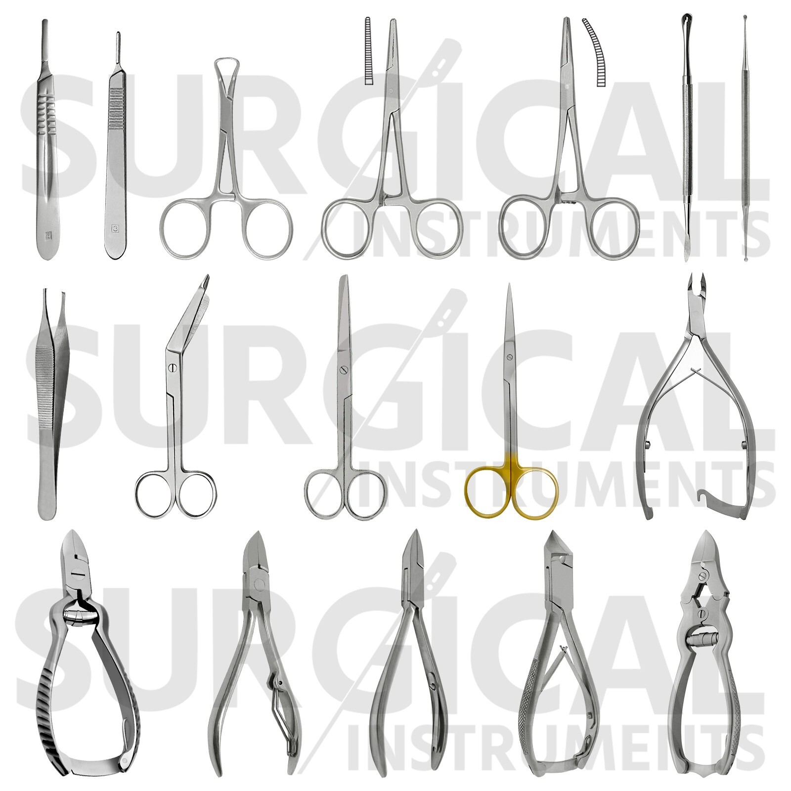 17 Pcs Podiatry Instruments Pack Set Stainless Surgical Instruments Kit German G