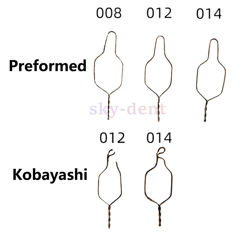 Dental Ortho Preformed/Kobayashi Stainless Steel Ligature Wire Long Short Twists