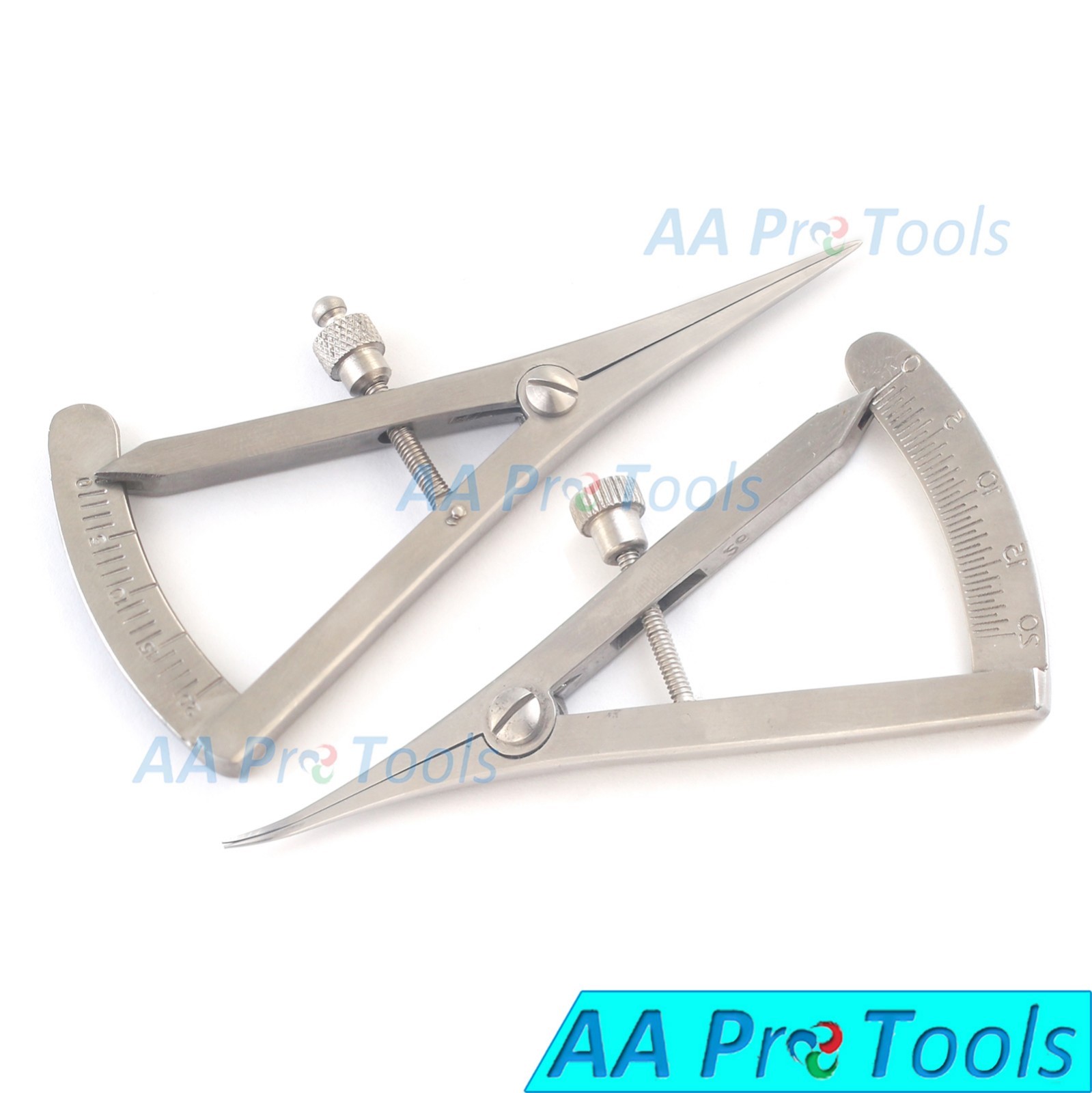 Castroviejo Caliper Curved & Straight 2 Pieces 0-20 MM 3.25″ (8.3cm)