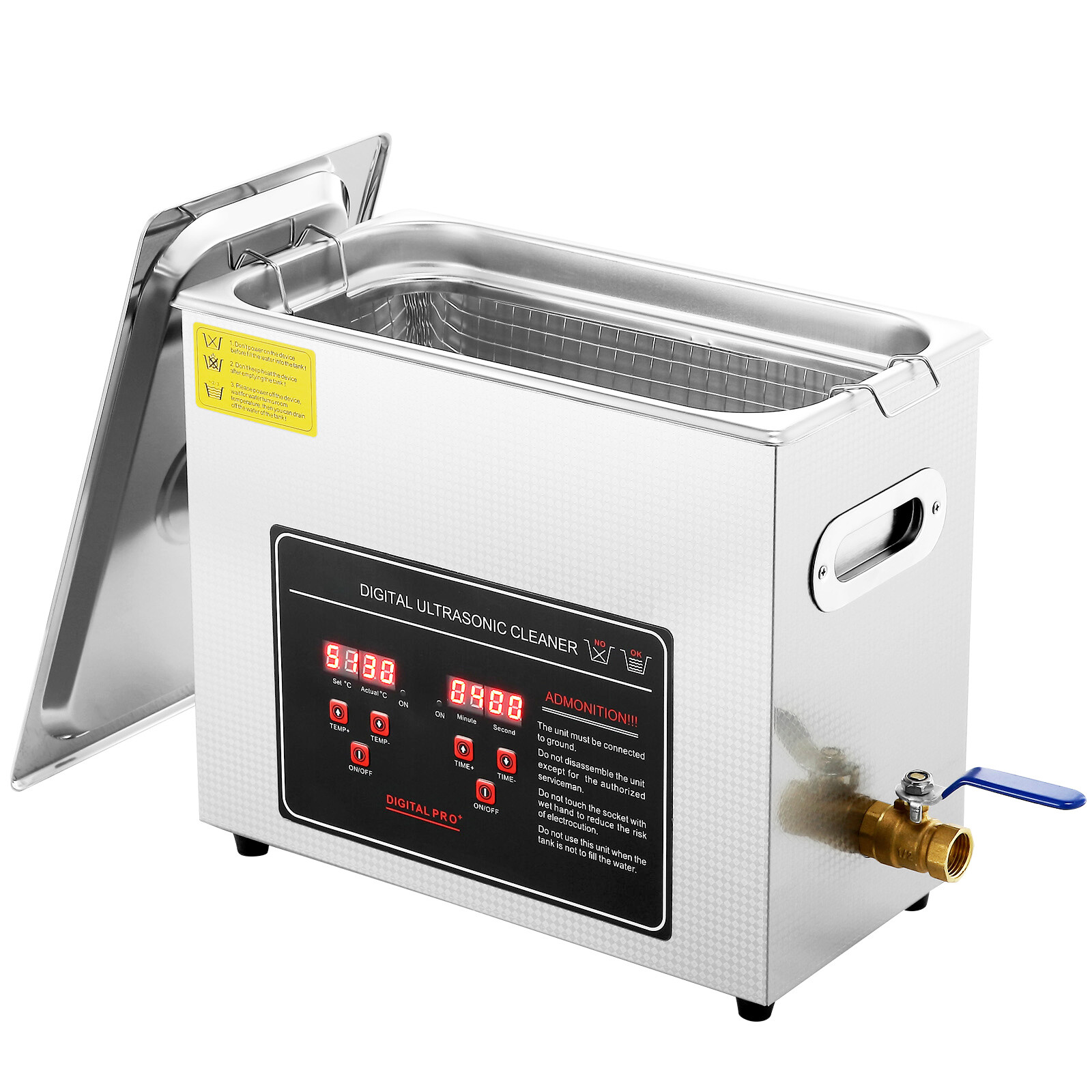 6L Ultrasonic Cleaner with Timer Heating Machine Digital Sonic Industry Heated