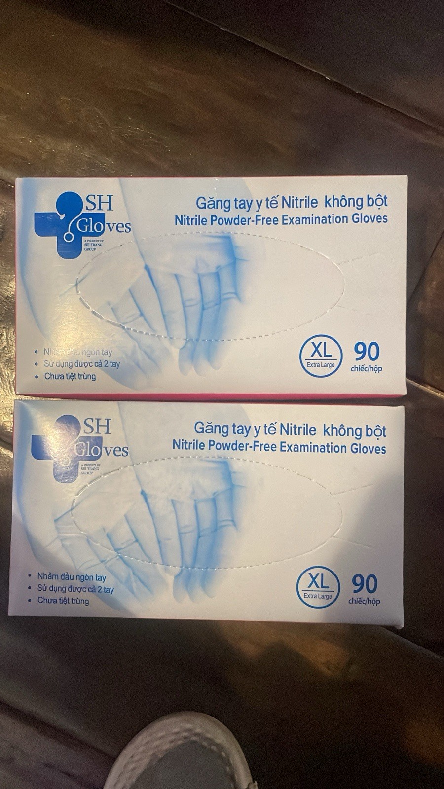 SH Gloves Nitrile Powder-Free Extra Large Examination Gloves XL 90 pcs