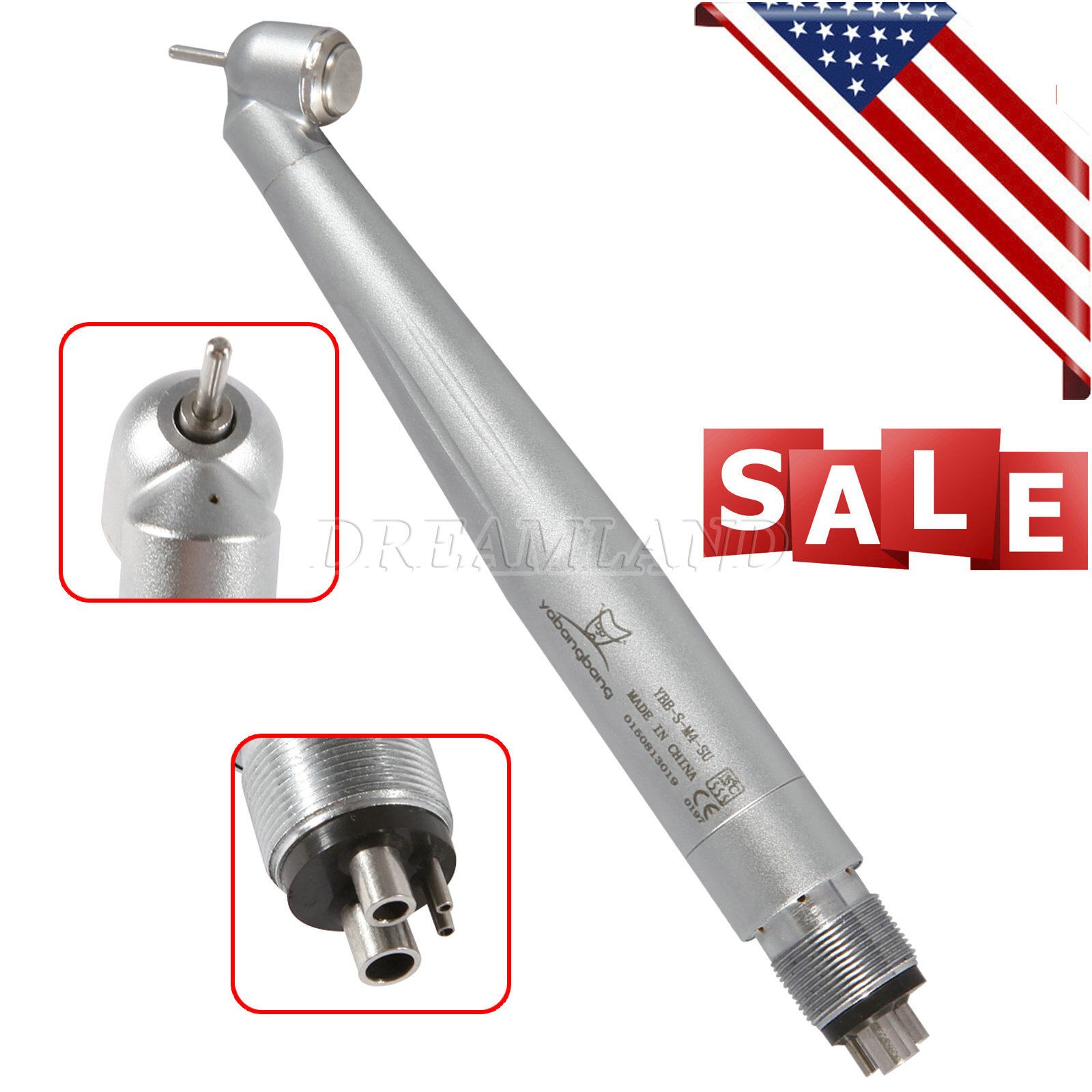 Yabang Dental 45 Degree Surgical High Speed Handpiece Push Button 4Hole WCA4