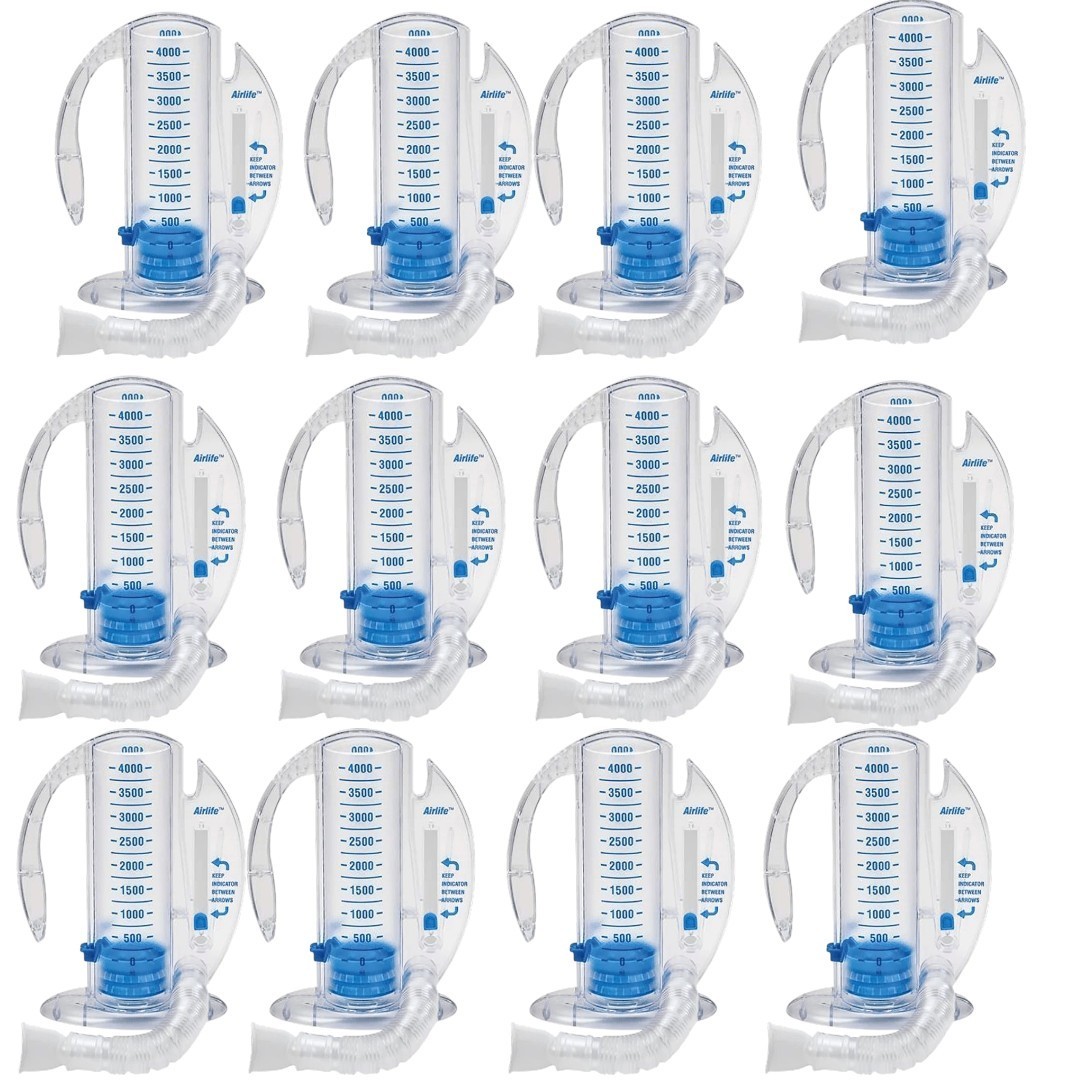 AirLife Volumetric Incentive Spirometer w/One-Way Valve 4000 mL, Case of 12