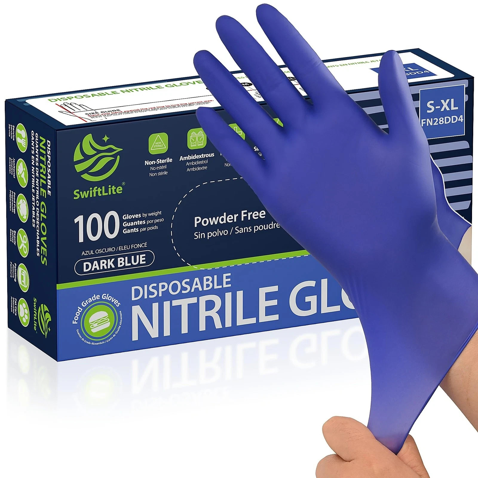 Disposable Nitrile Gloves, Food Safe, Latex-Free Powder-Free, Kitchen Rubber …
