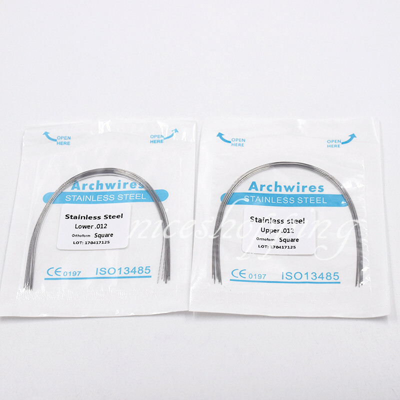 10 Packs Dental Orthodontic Stainless Steel Round Arch Wire Upper/Lower 012-020