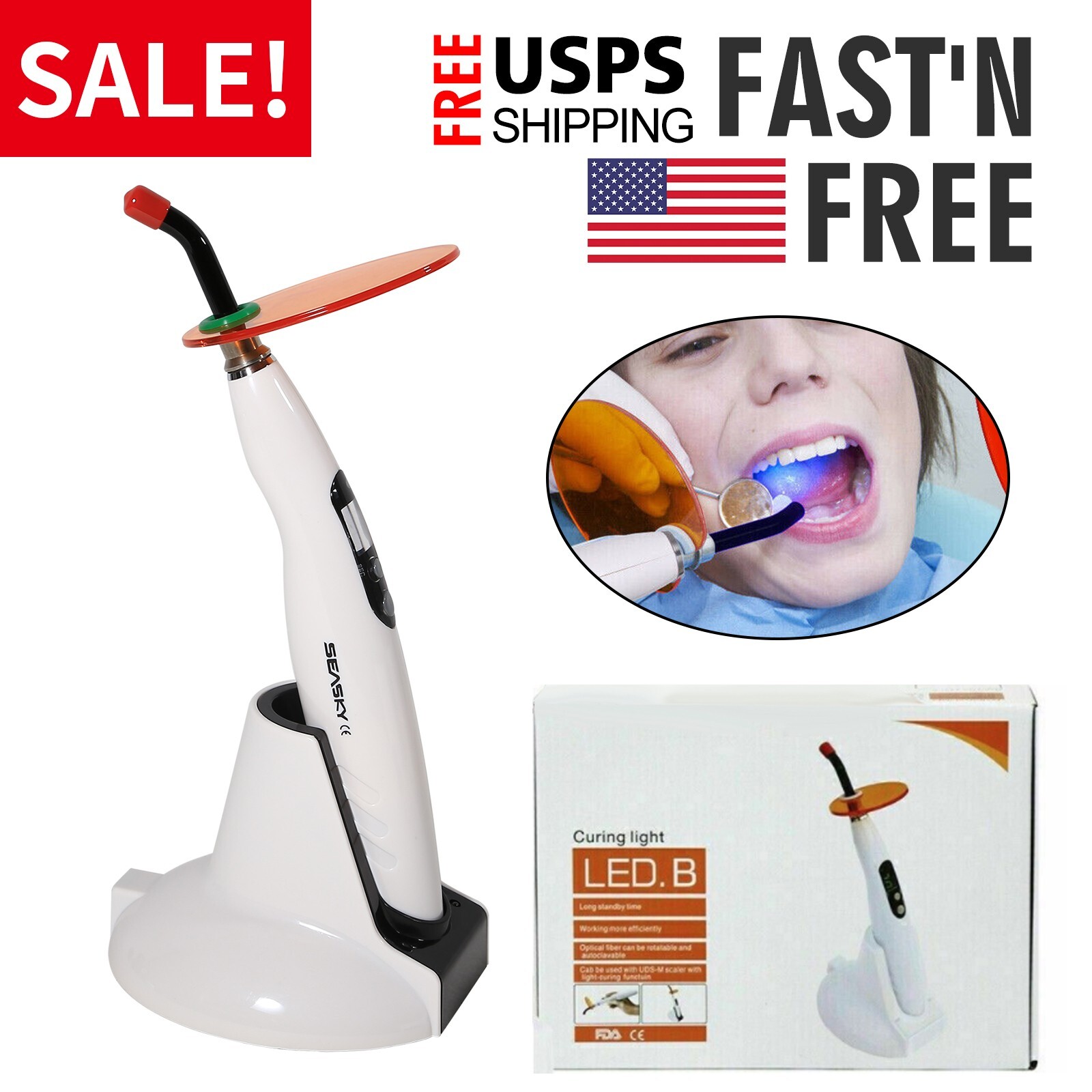 T4 Dental Alto Voltaje LED Luz de Curado Lampara 1400mW LED-B SKYSEA WOODPEX