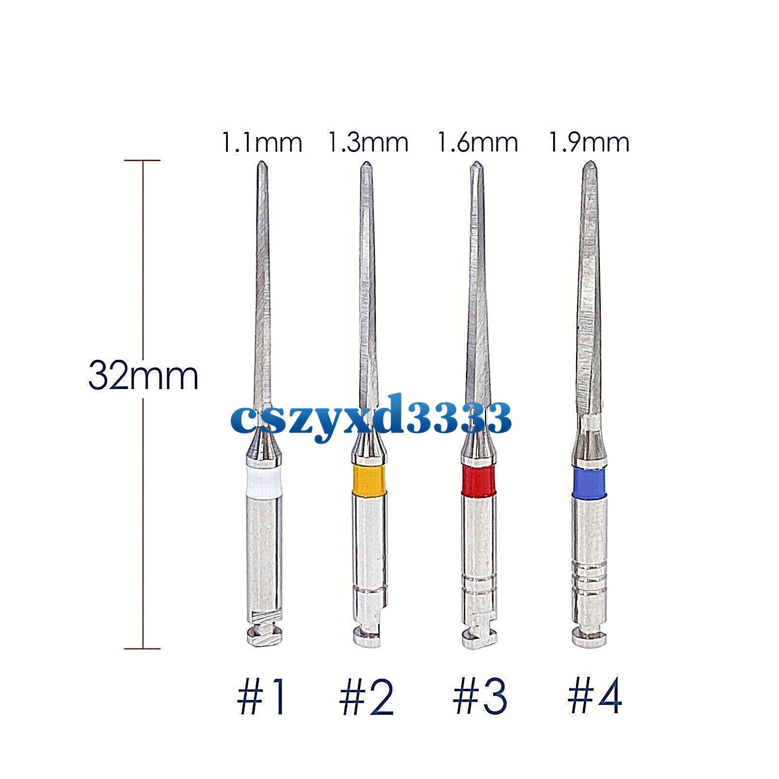 1/3/5/10 Box Dental Endodontic Stainless Steel Root Canal Fiber Post Drills