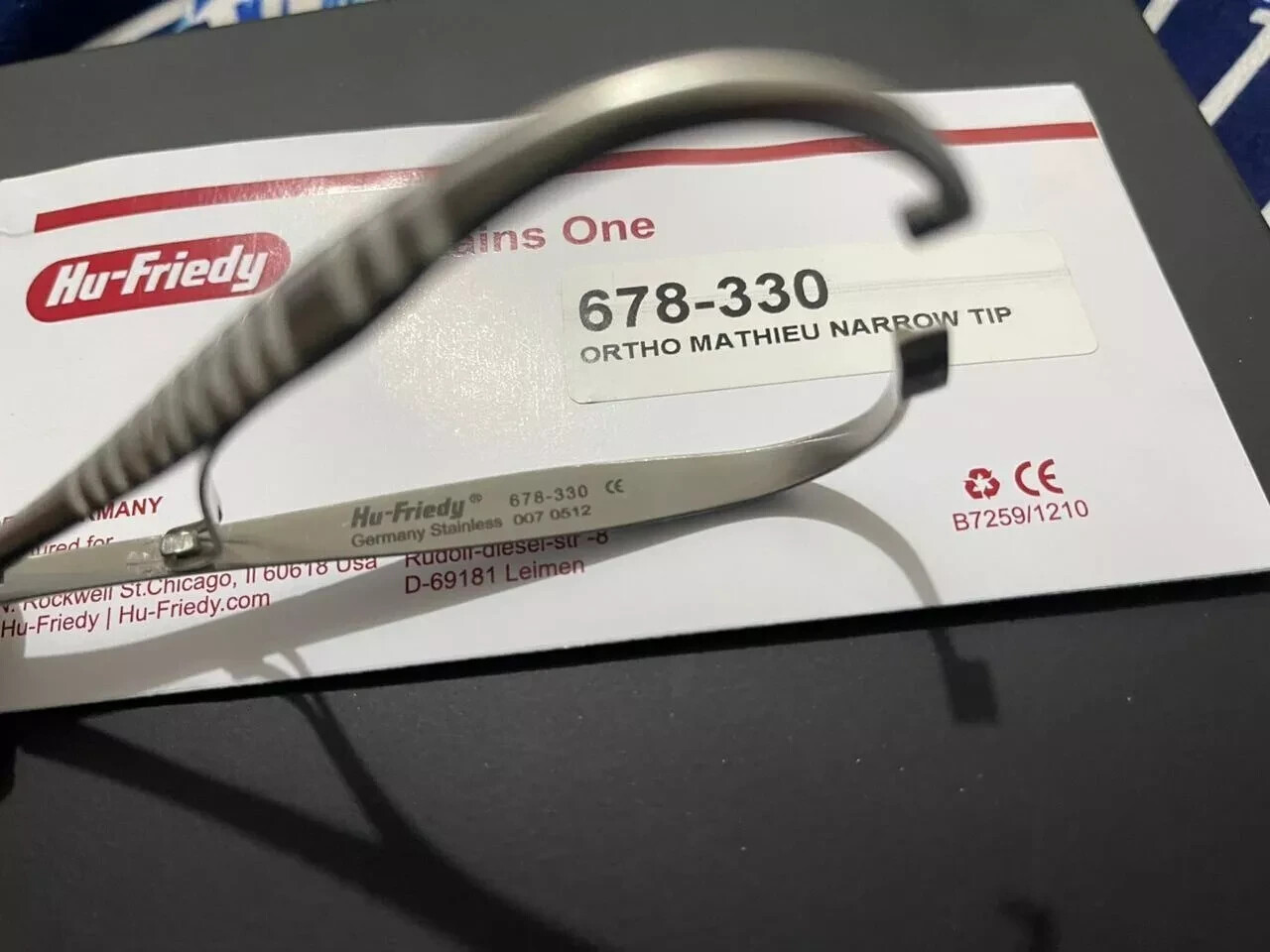 Lot of 3Pcs HU FRIEDY Mathieu Narrow Tip Orthodontic Plier | 678-330