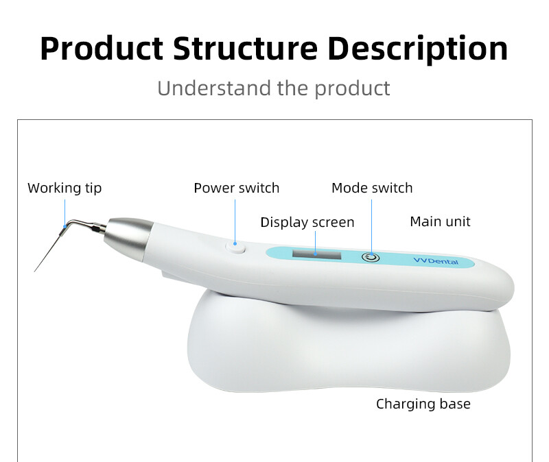Dental Sonic Activator Endodoncia Irrigator Endo Root Canal Cleaning with 5 Tips