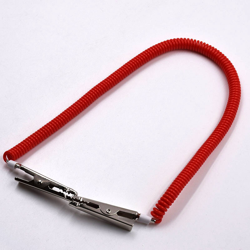 Dental High Quality Reusable Flexible Chain Napkin Holder Coil Stretchy Cord Red