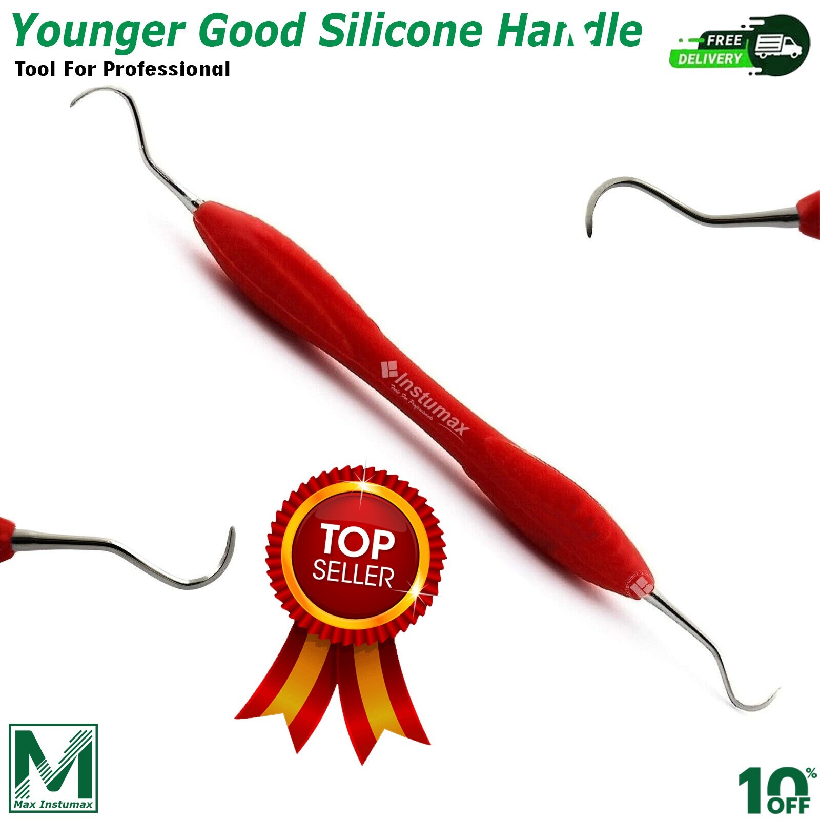 Silicone Handle Dental Periodontal Curettes Sickle Scaler Tartar Remover Plaque