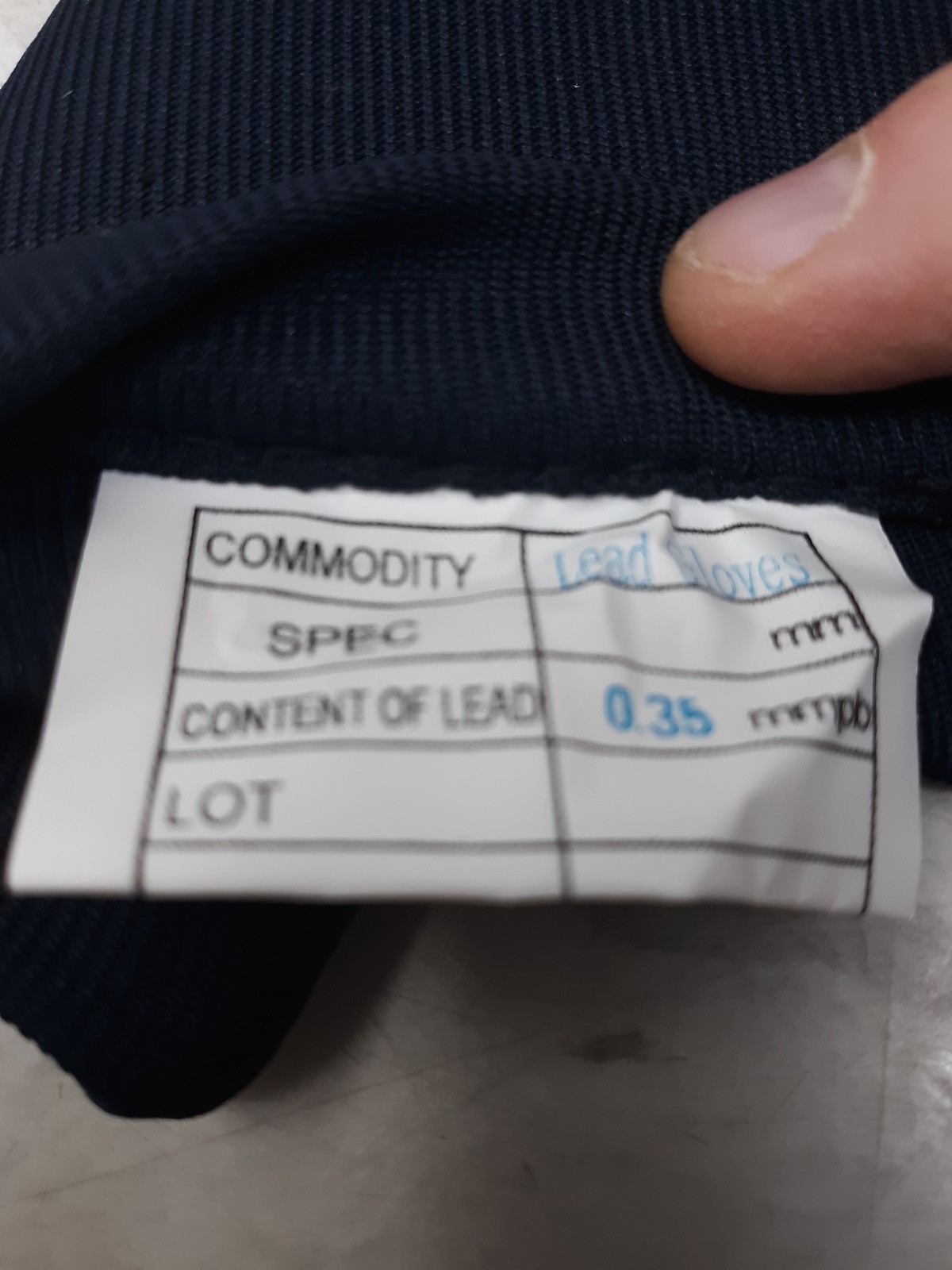Weighted Navy Blue Lead Gloves – Small Size – X-Ray Radiation Protection