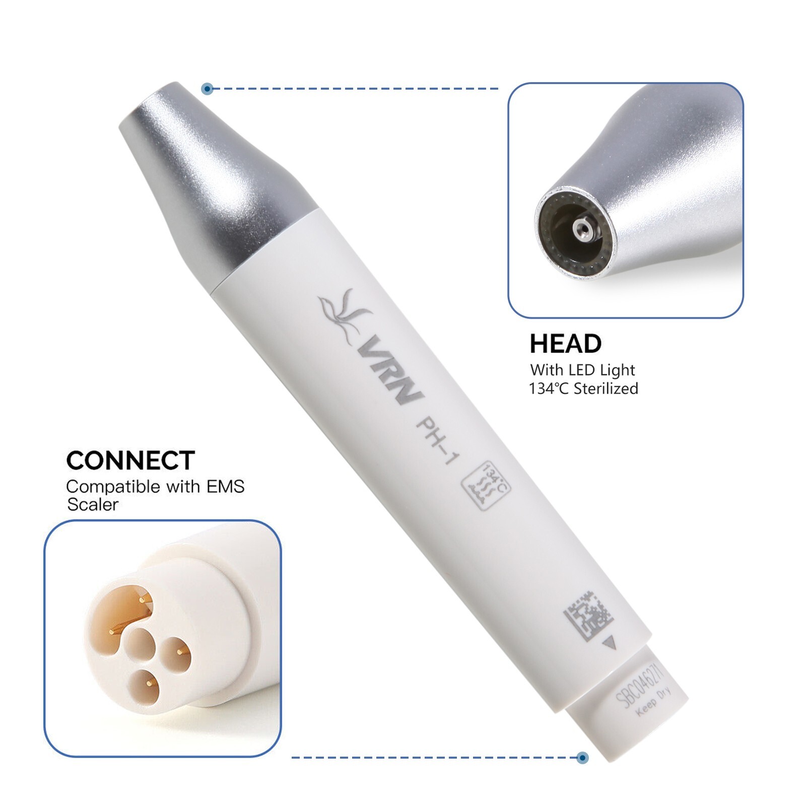 Dental LED Light Ultrasonic Piezo Scaler Handpiece PH-1 Fit for EMS Woodpecker