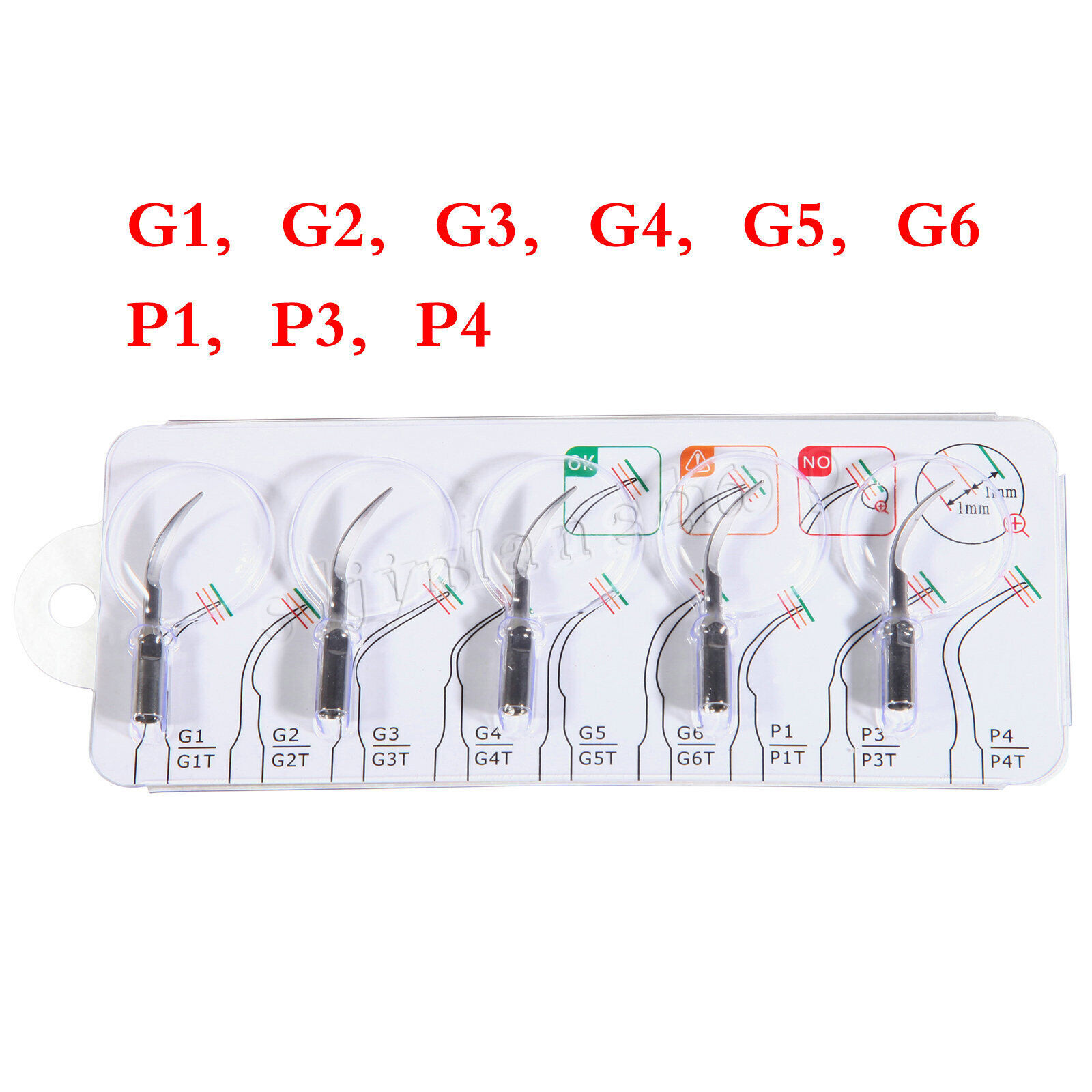5× Dental Ultrasonic Piezo Scaler Tips fit Woodpecker EMS /DTE SATELEC Handpiece