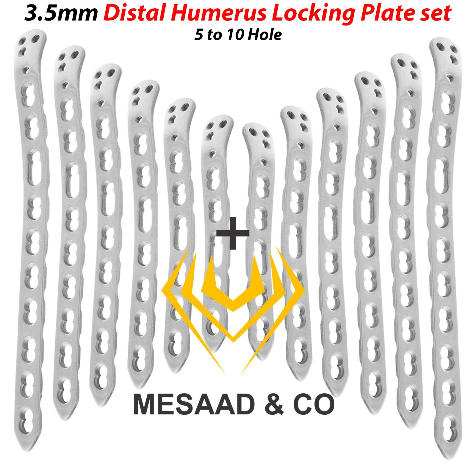 OR Grade Orthopedic 3.5mm Distal Humerus Locking Platz Left & Right By Mesaad CE
