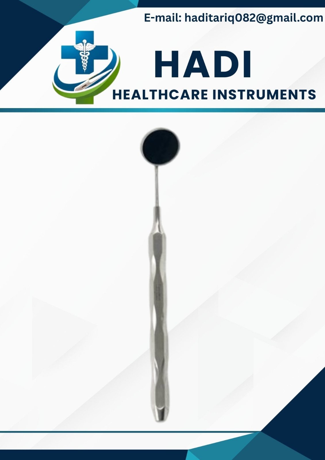 1Pc Dental Mouth Mirror #5 Hollow Handle Stainless Steel Lightweight Tool