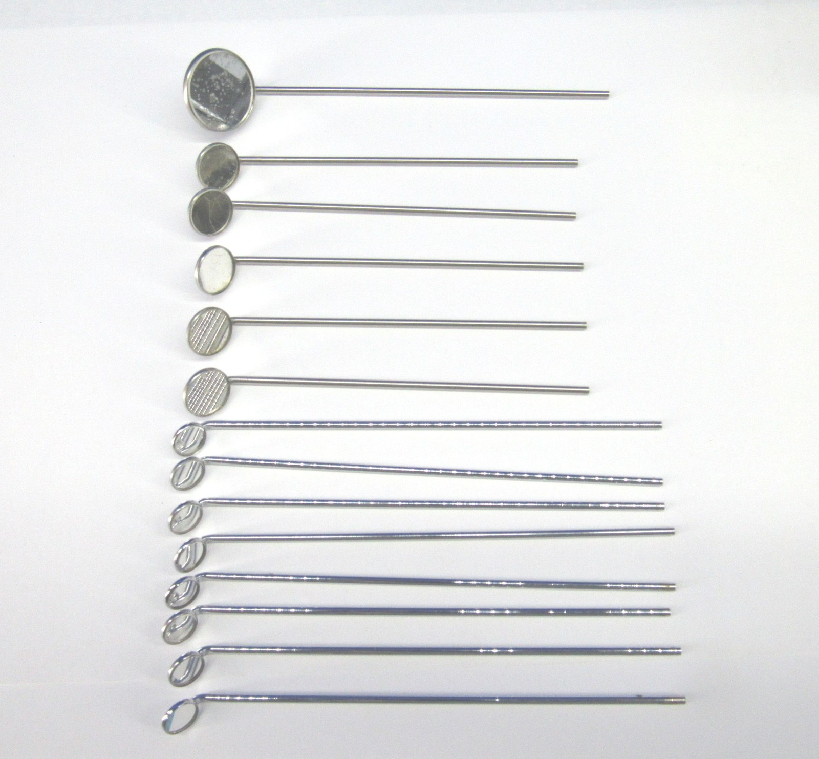 Lot of 14 Vintage Storz Laryngeal Mirror Sizes: 00 – 0 – 4 – Dental Stainless