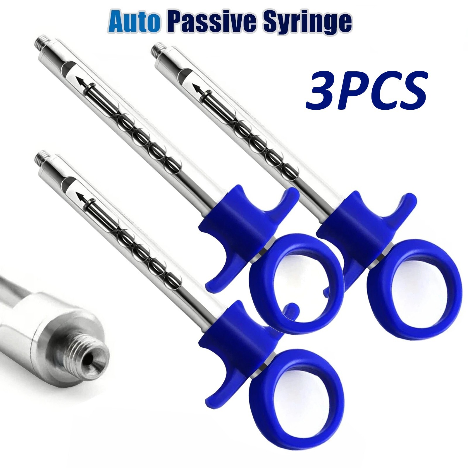 3Pcs Auto Passive Syringes Injection Carpule Aspirating Syringe Local Anesthesia