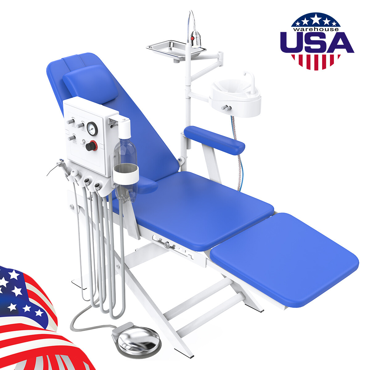 portátil Dental unidad móvil de entrega de succión compresor de aire 4Hole/Silla