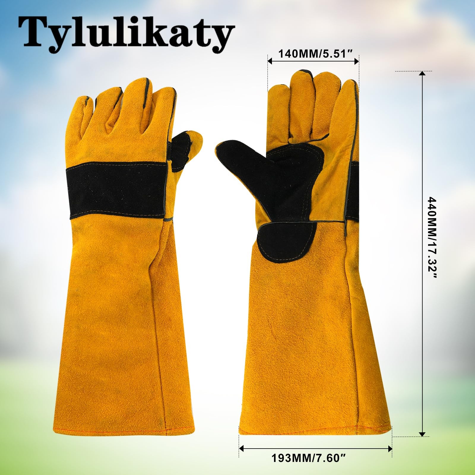 Tylulikaty 17.32Inch Animal Handling Gloves Animal Control Gloves Bite