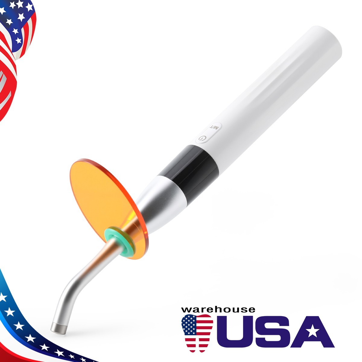 AZDENT Dental Wireless LED Orthodontics Curing Light Lamp 4000mw/cm² Blue Light