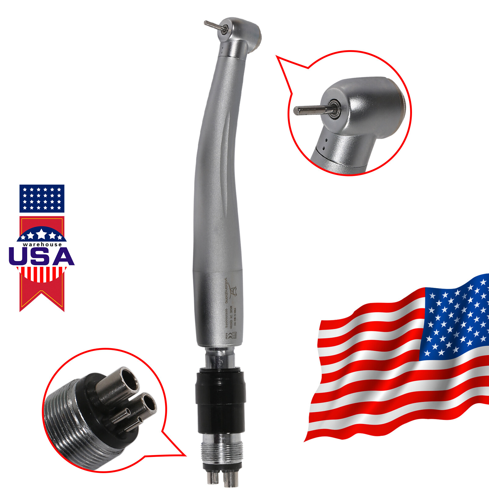 1-10Pcs NSK Style Dental High Speed Handpiece Quick Coupler 4Hole YBNK4/SK-500